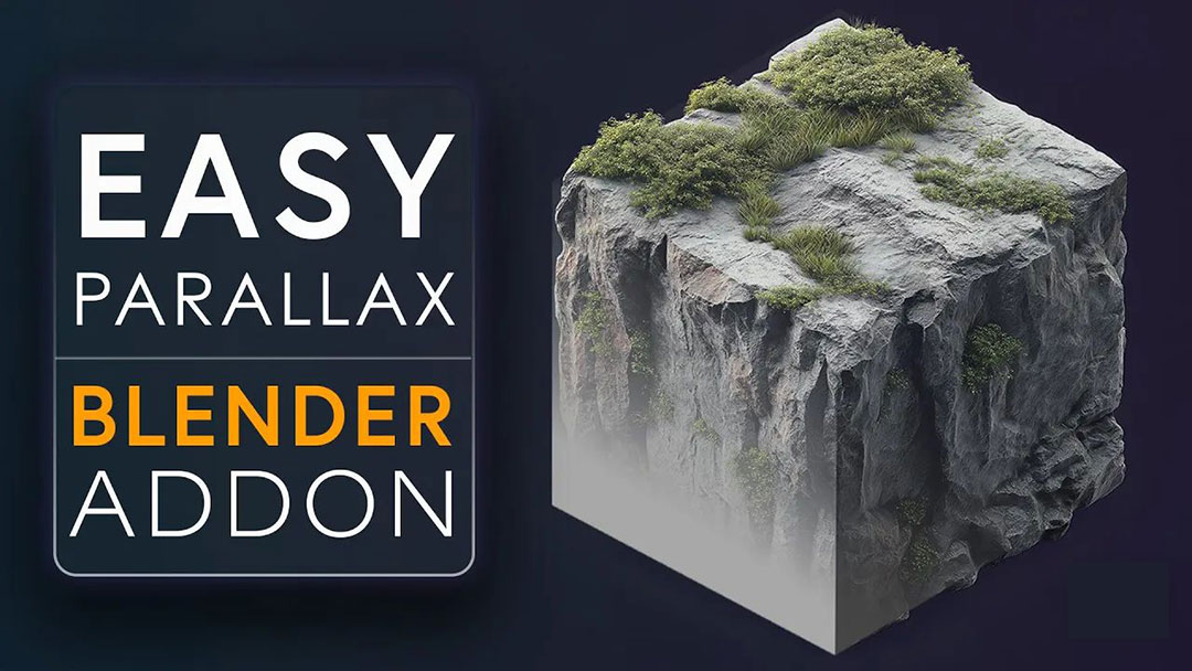 免费 | Easy Parallax V1.0.0 纹理转化深度细节表面贴图生成插件Blender