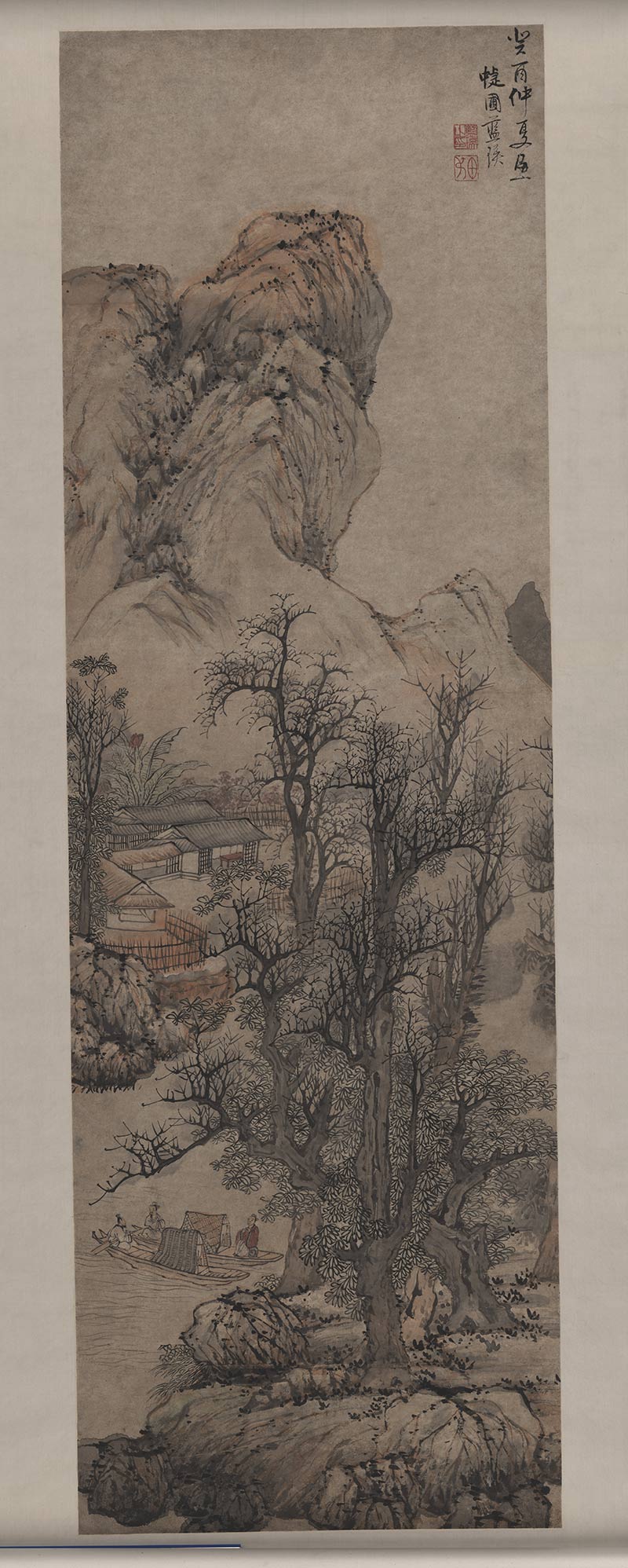 [明] 蓝瑛《秋山渔隐图》