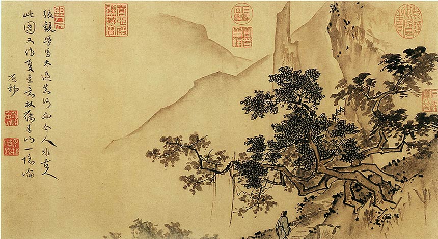 [元] 张观《山林清趣图》