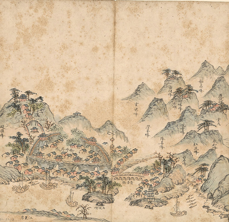 [清] 佚名《南岳全图》｜ 晚清画师的72峰卧游指南