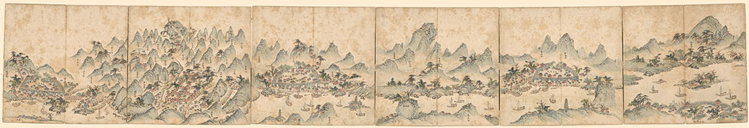[清] 佚名《南岳全图》｜ 晚清画师的72峰卧游指南